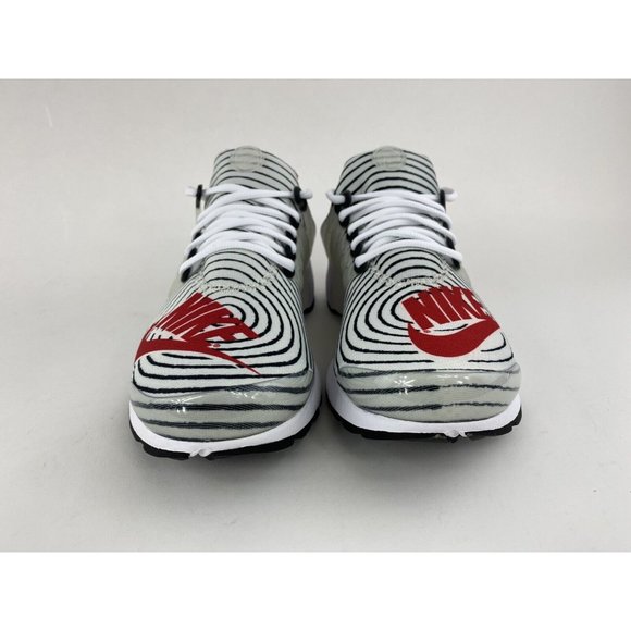 Nike Air Presto White Black Red Men's Sneakers Shoes Nike Logo Zebra CT3550-101 - Picture 8 of 12